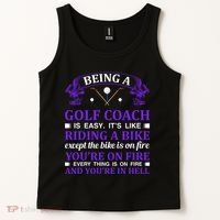 Being A Golf Coach Is Easy It's Like Riding A Bike Tank Top thumb 2