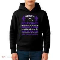 Being A Golf Coach Is Easy It's Like Riding A Bike Kids Hoodie thumb 4