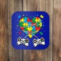 Boys Autism Gift Game Autism Awareness Month Day Men Kids Cool Gift Coaster thumb 0