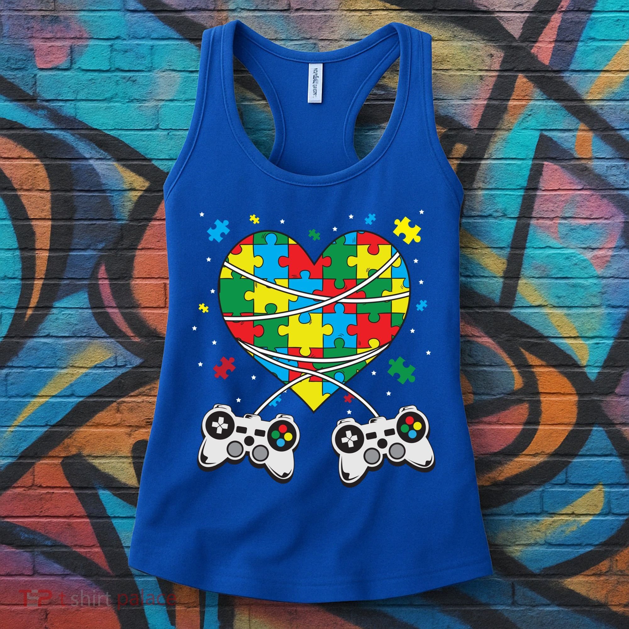 Boys Autism Gift Game Autism Awareness Month Day Men Kids Cool Gift Women's Tank Top