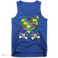 Boys Autism Gift Game Autism Awareness Month Day Men Kids Cool Gift Tank Top thumb 0