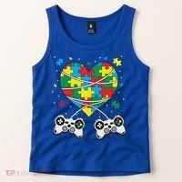 Boys Autism Gift Game Autism Awareness Month Day Men Kids Cool Gift Tank Top thumb 2