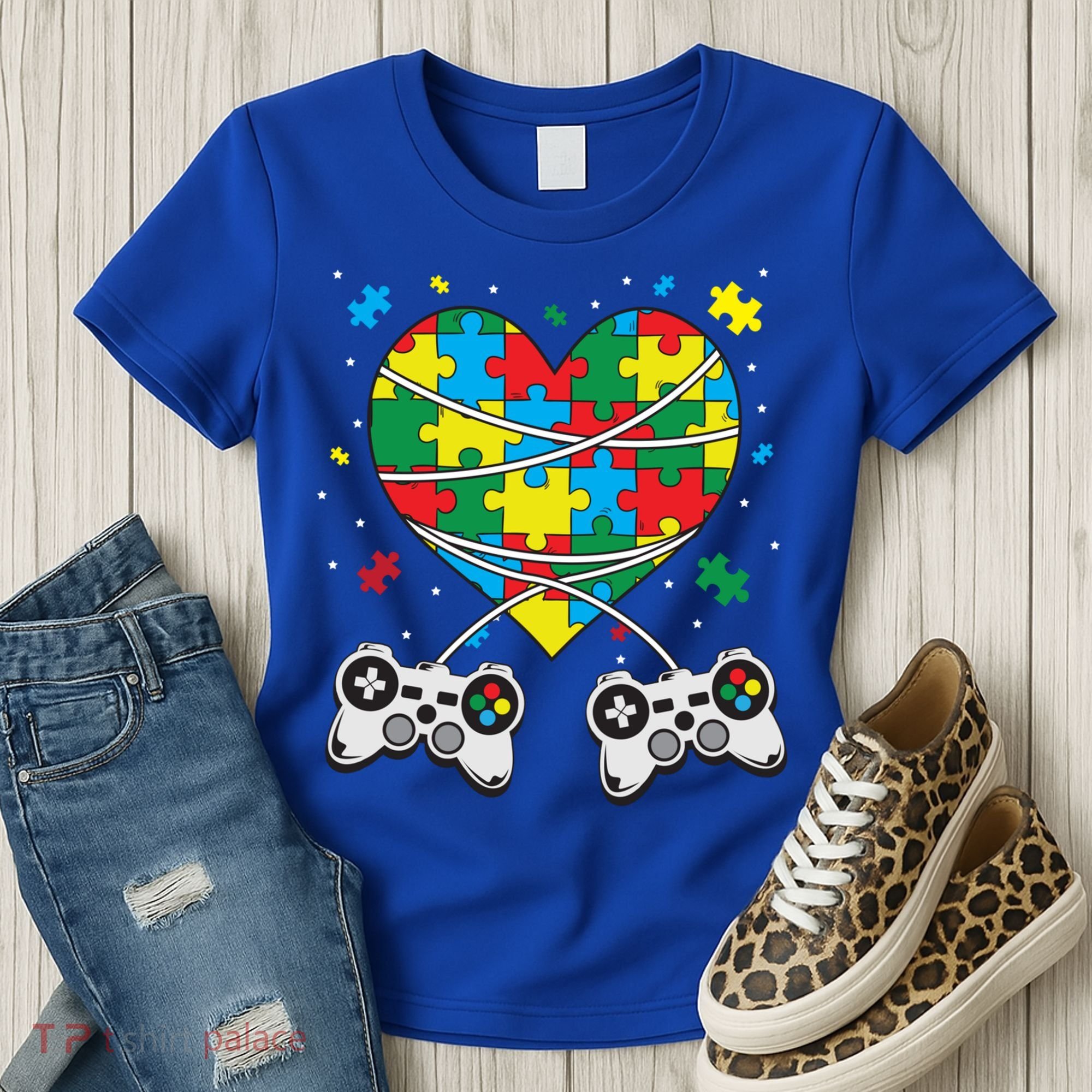 Boys Autism Gift Game Autism Awareness Month Day Men Kids Cool Gift Women's T-Shirt