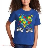 Boys Autism Gift Game Autism Awareness Month Day Men Kids Cool Gift Kids T-Shirt thumb 2