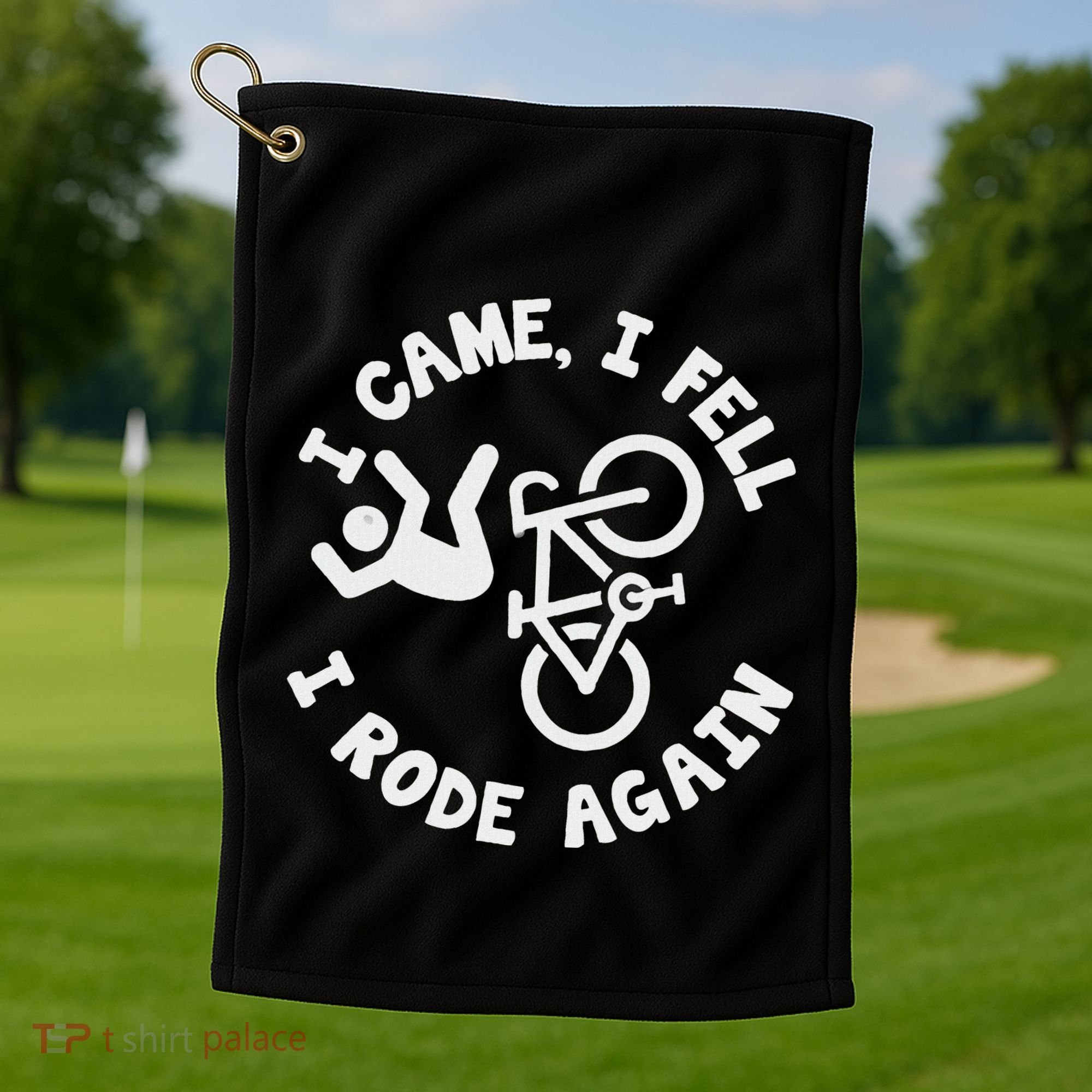 Bike Accident Get Well Bicycle Crash Survivor Recovery Golf Towel