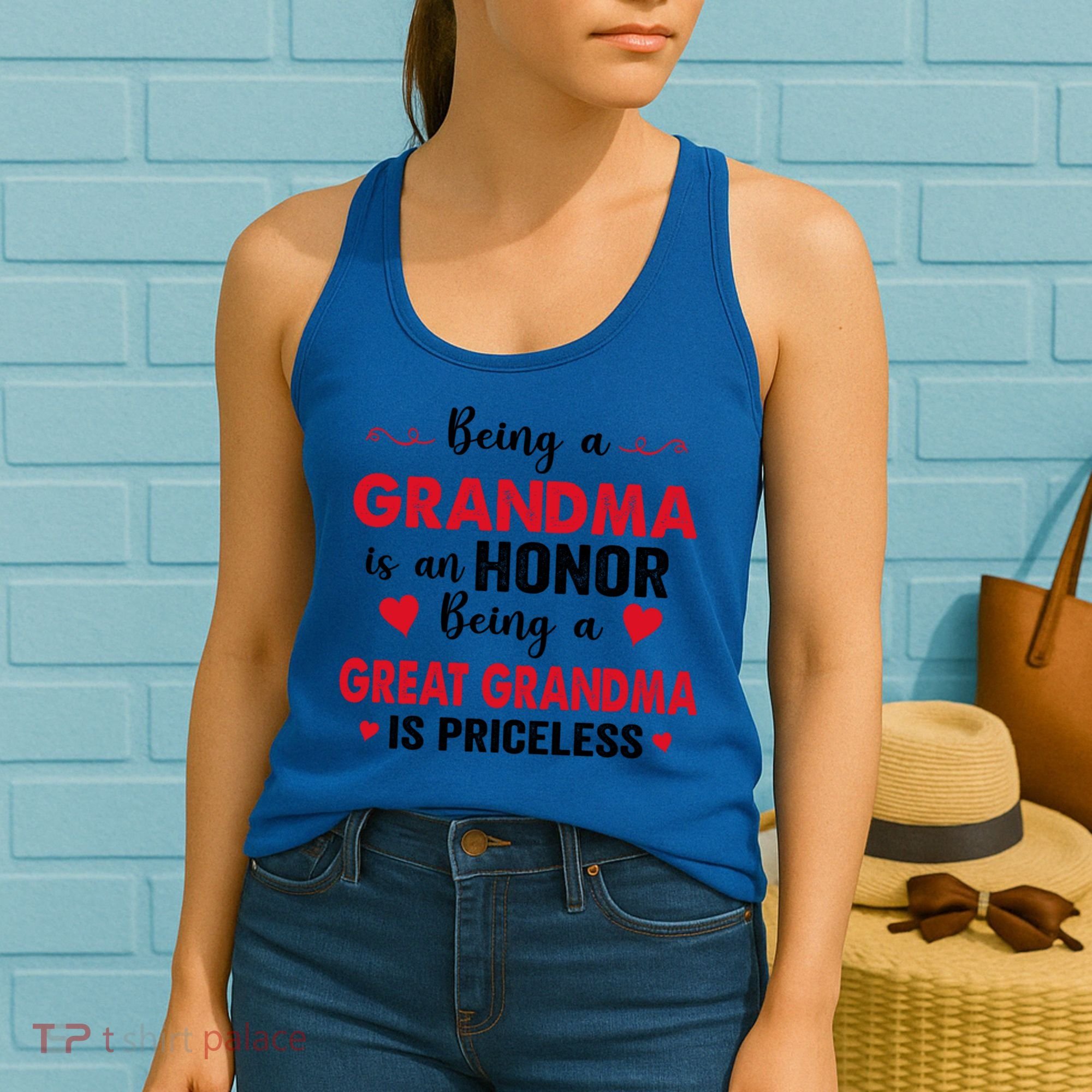 Being A Grandma Is An Honor Being Great Grandma Is Priceless Cool Gift Women's Tank Top
