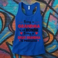 Being A Grandma Is An Honor Being Great Grandma Is Priceless Cool Gift Women's Tank Top thumb 3