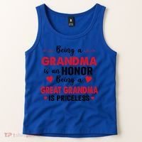 Being A Grandma Is An Honor Being Great Grandma Is Priceless Cool Gift Tank Top thumb 2