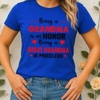 Being A Grandma Is An Honor Being Great Grandma Is Priceless Cool Gift Women's T-Shirt thumb 2