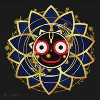 Blue And Gold Jagannath Hindu Hare Krishna Sweatshirt thumb 3