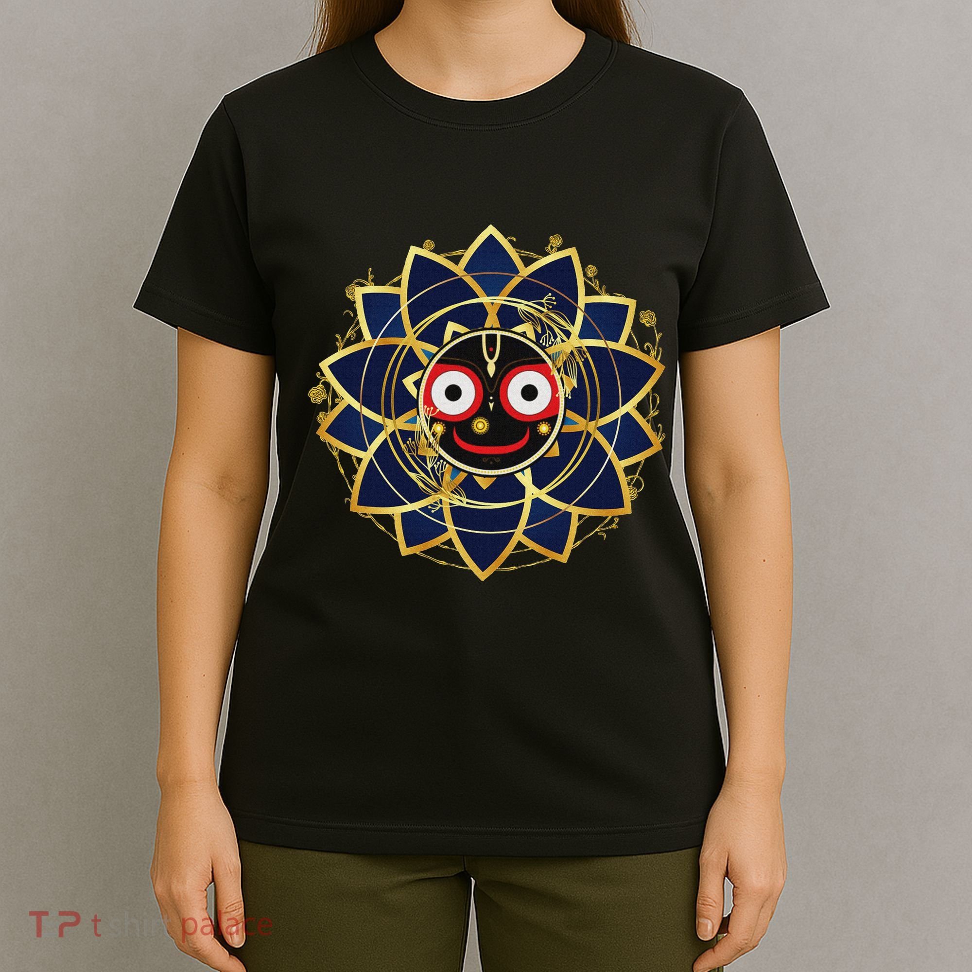 Blue And Gold Jagannath Hindu Hare Krishna T-Shirt