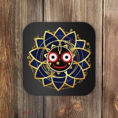 Blue And Gold Jagannath Hindu Hare Krishna Coaster