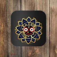 Blue And Gold Jagannath Hindu Hare Krishna Coaster thumb 0