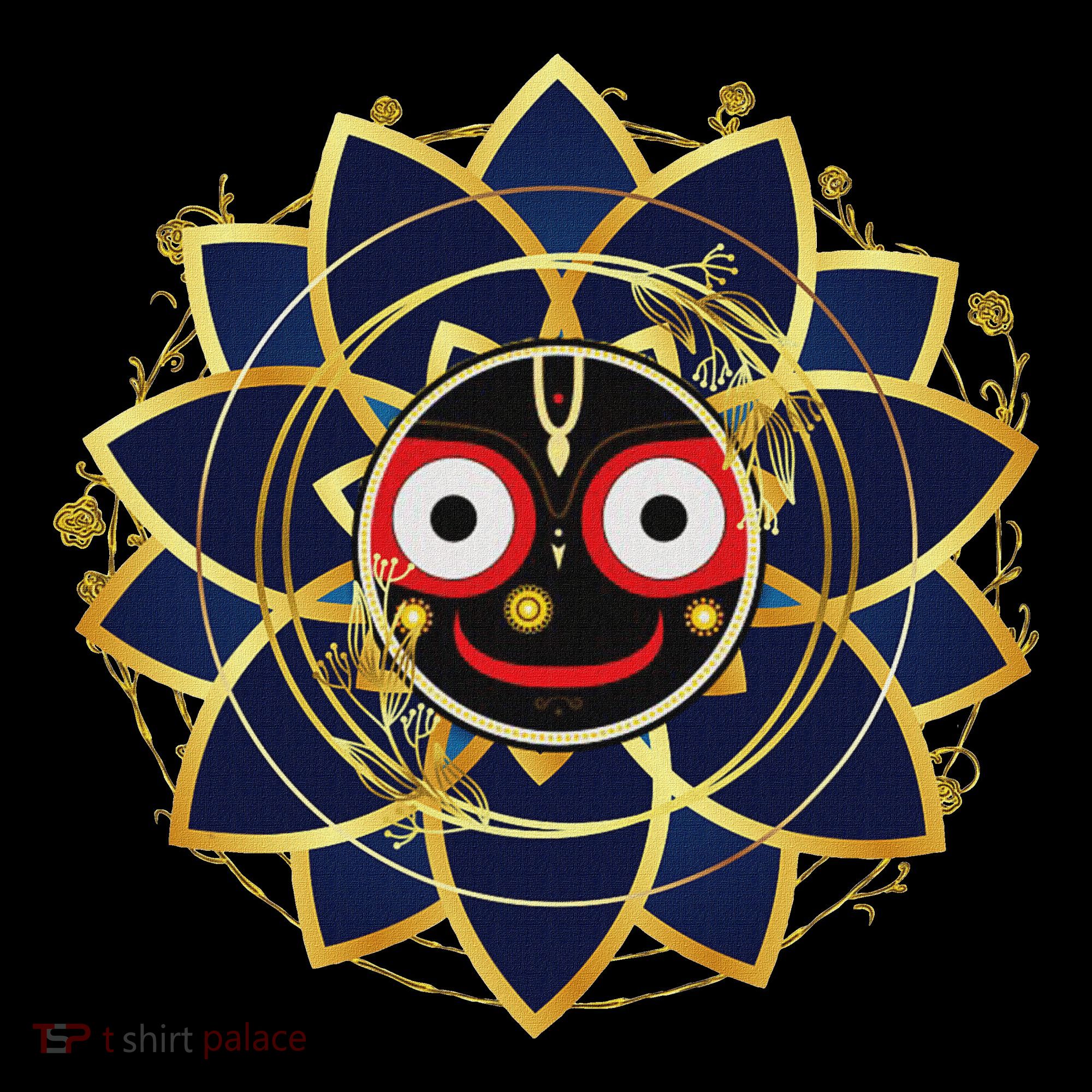 Blue And Gold Jagannath Hindu Hare Krishna Women's Hoodie
