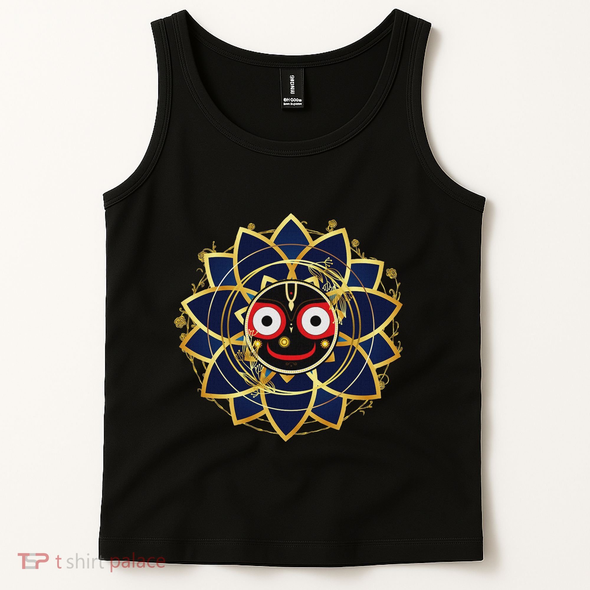 Blue And Gold Jagannath Hindu Hare Krishna Tank Top