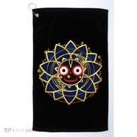 Blue And Gold Jagannath Hindu Hare Krishna Golf Towel thumb 0