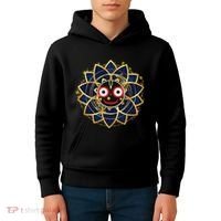 Blue And Gold Jagannath Hindu Hare Krishna Kids Hoodie thumb 4