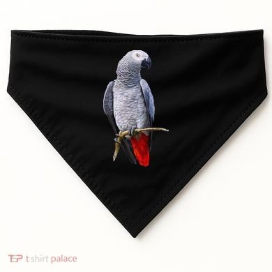 Beautiful African Grey Parrot USA-Made Doggie Bandana