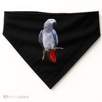 Beautiful African Grey Parrot USA-Made Doggie Bandana thumb 0