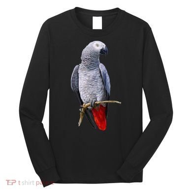 Beautiful African Grey Parrot Long Sleeve Shirt