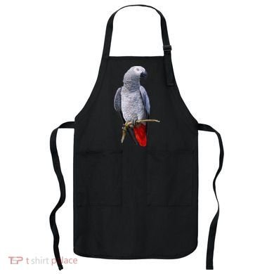 Beautiful African Grey Parrot Apron