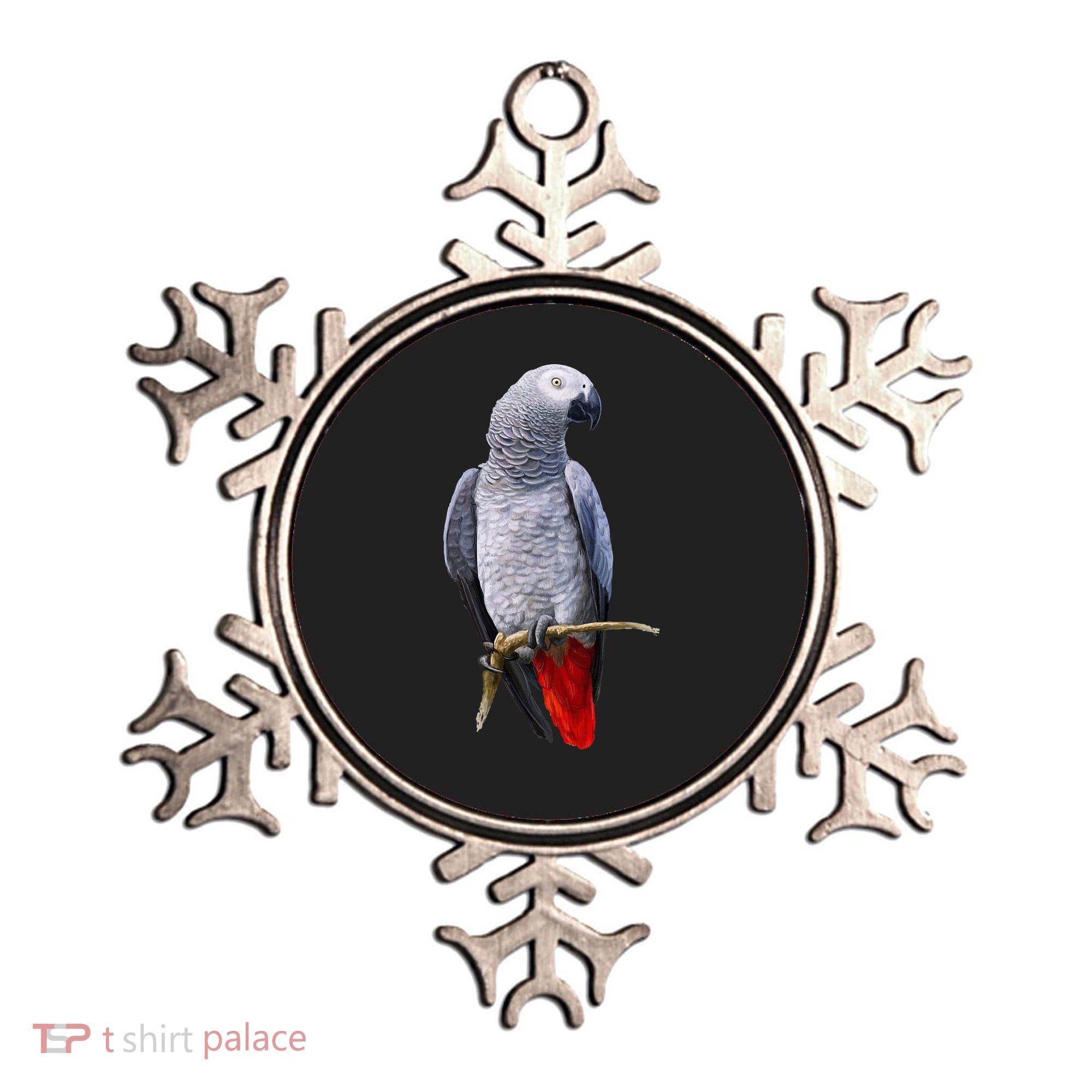 Beautiful African Grey Parrot Ornament