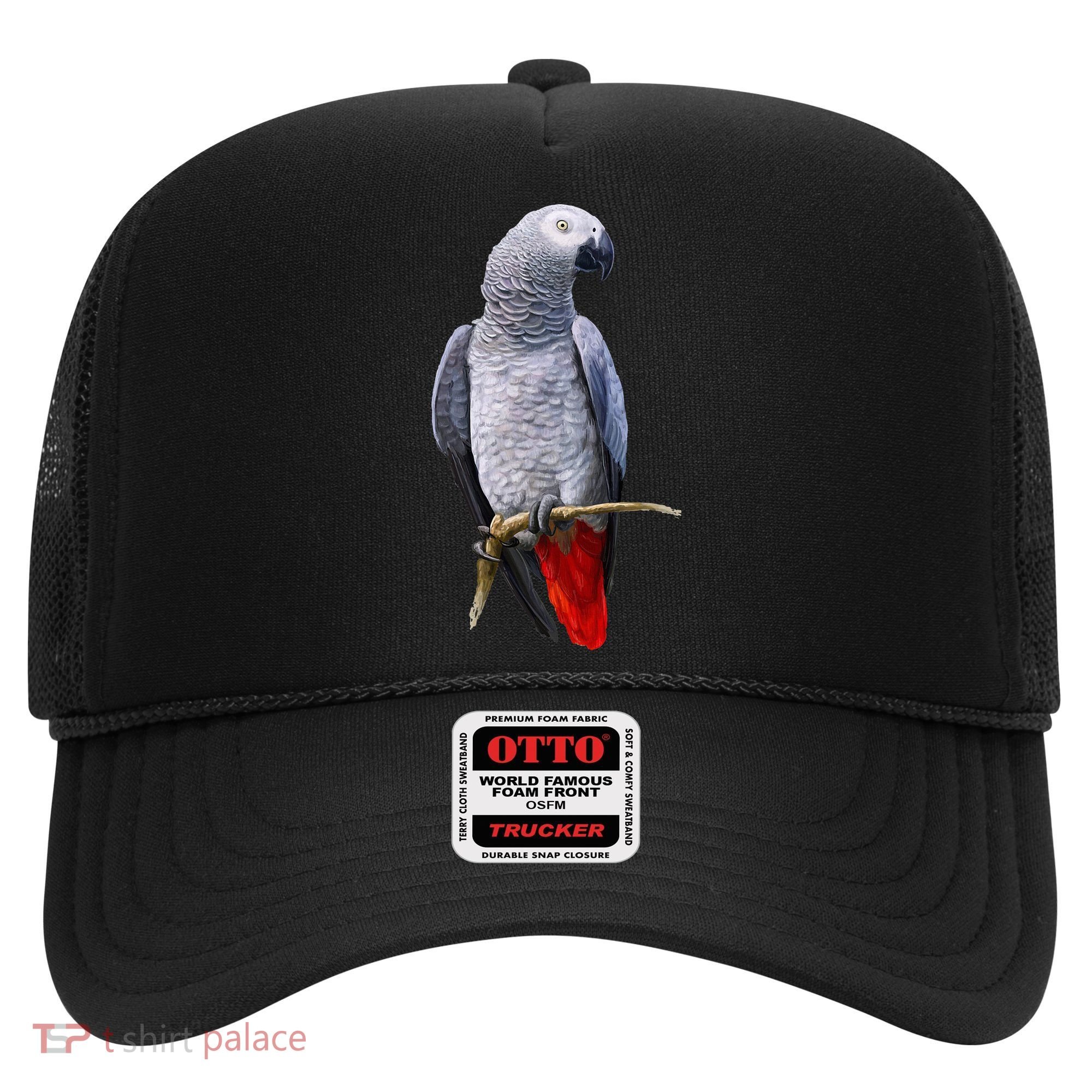 Beautiful African Grey Parrot Hat