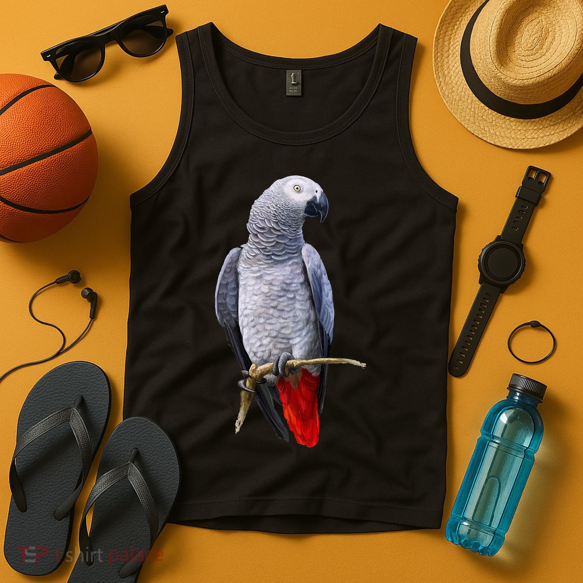 Beautiful African Grey Parrot Tank Top