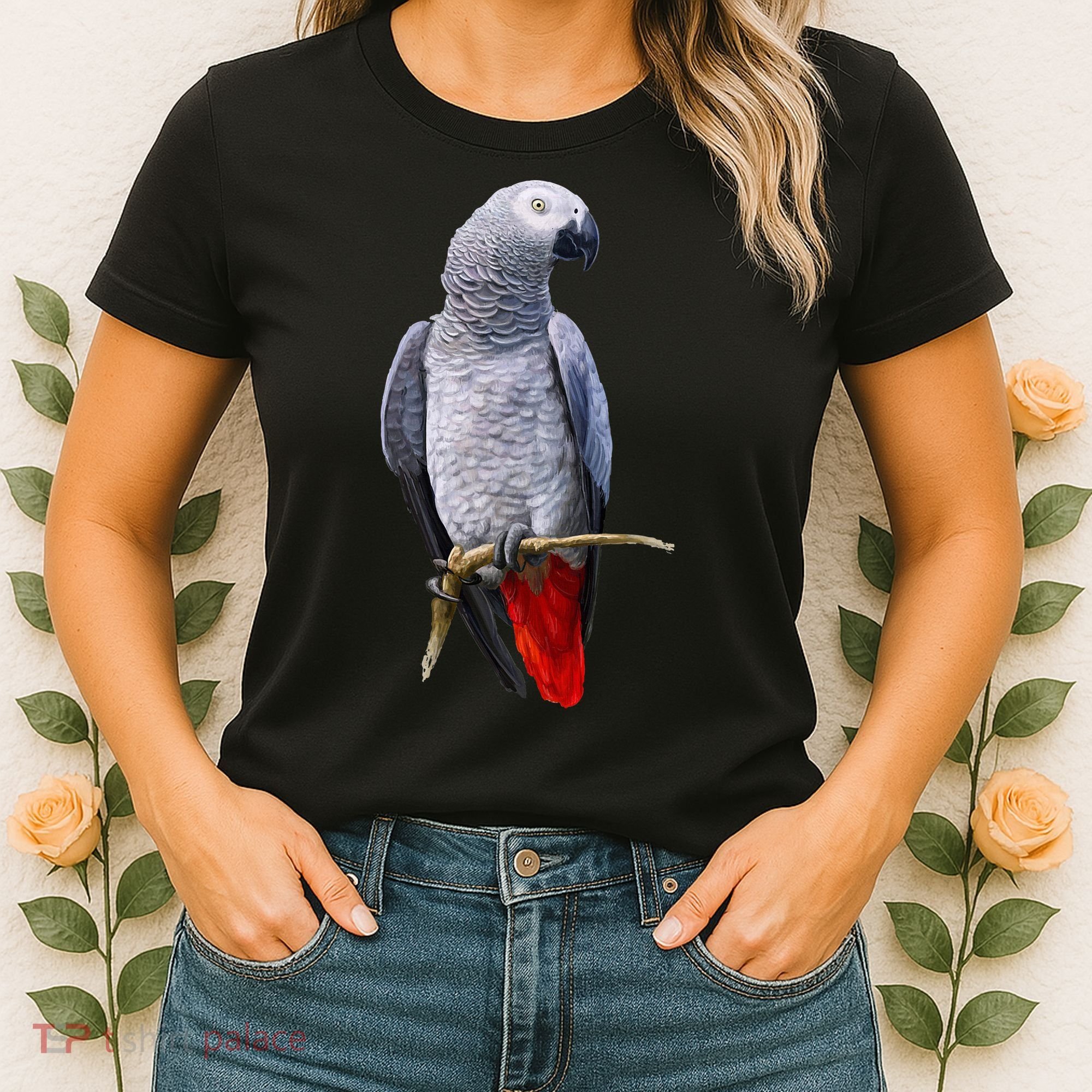 Beautiful African Grey Parrot Women's T-Shirt