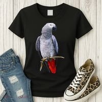 Beautiful African Grey Parrot Women's T-Shirt thumb 3