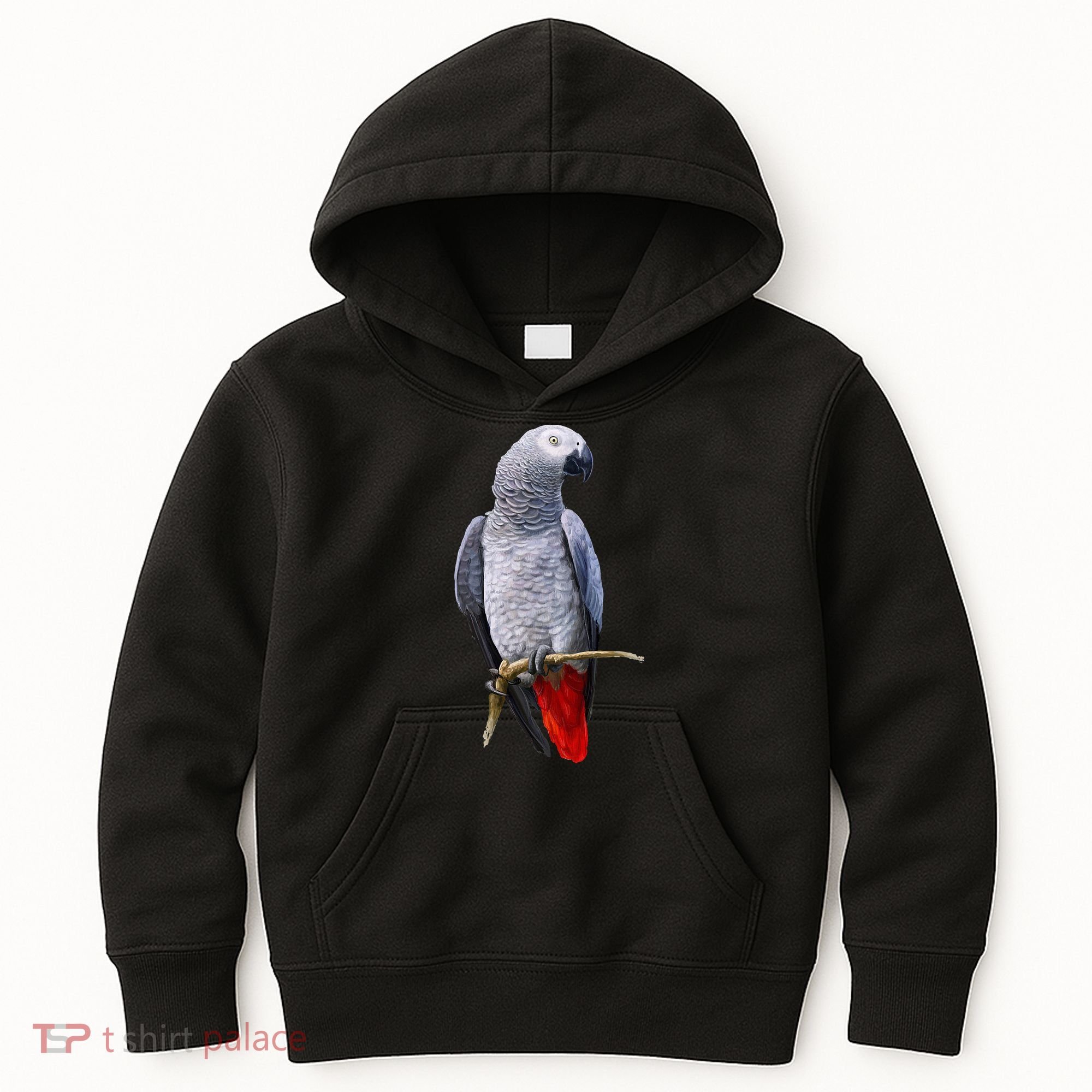 Beautiful African Grey Parrot Kids Hoodie