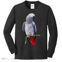 Beautiful African Grey Parrot Kids Long Sleeve Shirt thumb 0