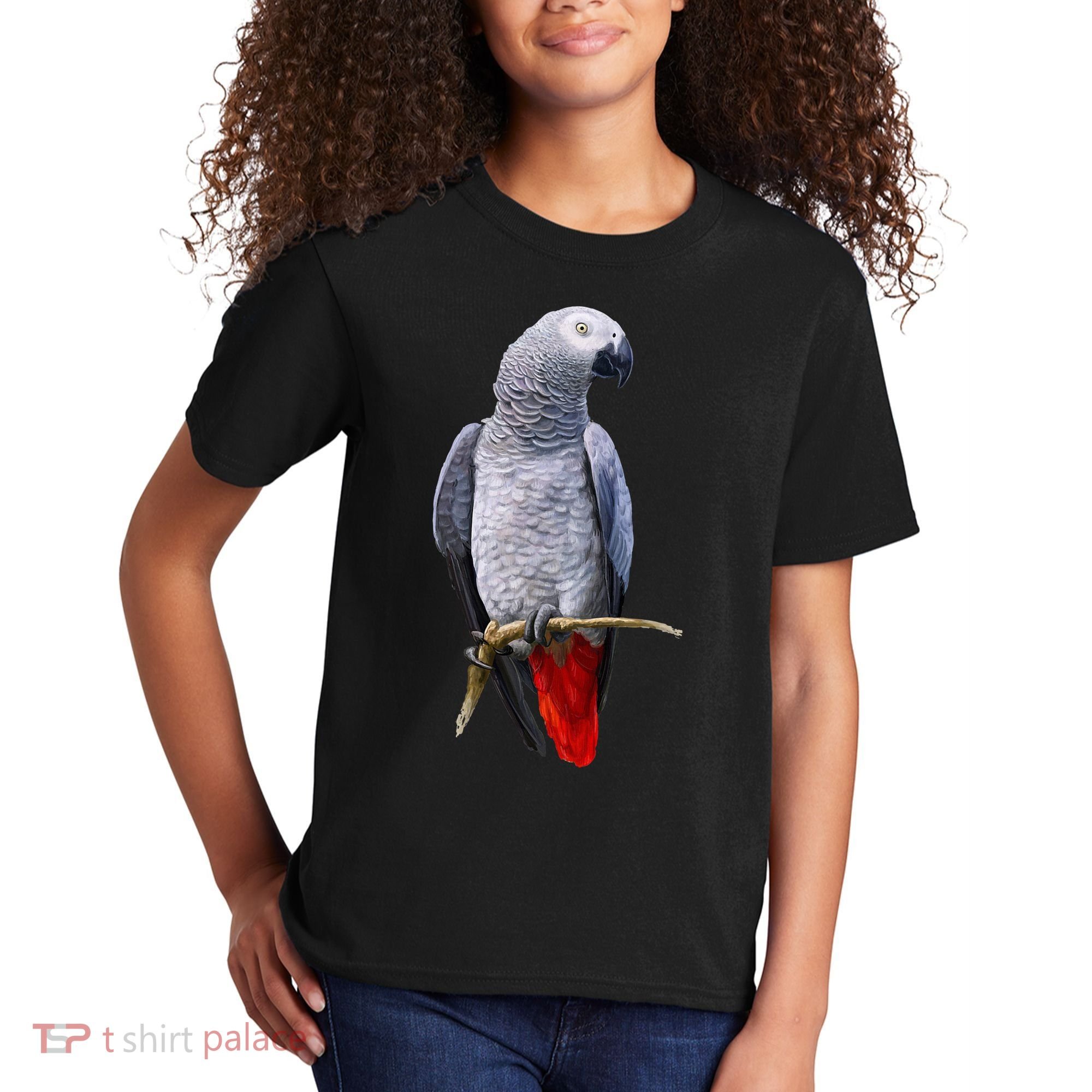 Beautiful African Grey Parrot Kids T-Shirt