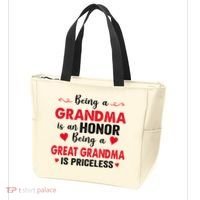 Being A Grandma Is An Honor Being Great Grandma Is Priceless Cool Gift Tote Bag thumb 3