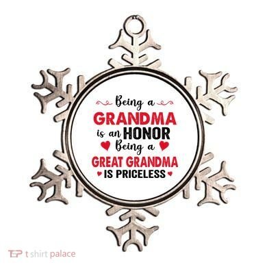 Being A Grandma Is An Honor Being Great Grandma Is Priceless Cool Gift Ornament