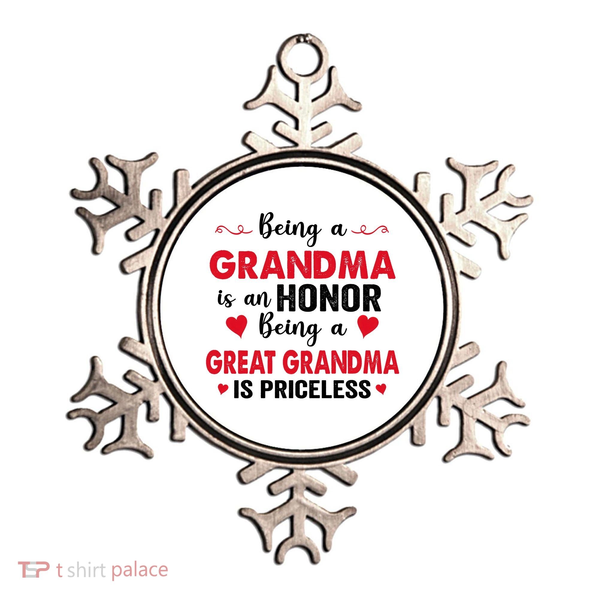 Being A Grandma Is An Honor Being Great Grandma Is Priceless Cool Gift Ornament