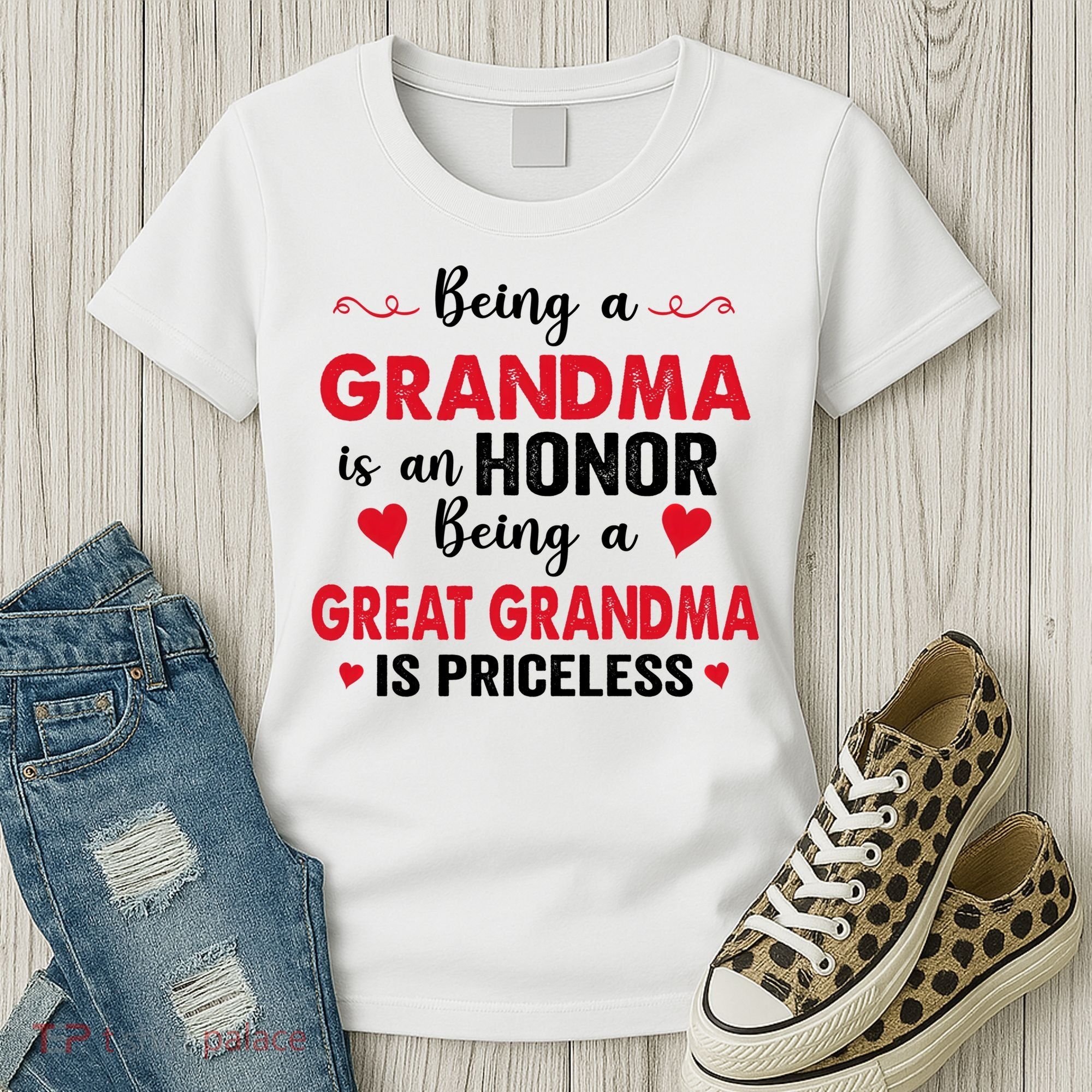 Being A Grandma Is An Honor Being Great Grandma Is Priceless Cool Gift Women's T-Shirt