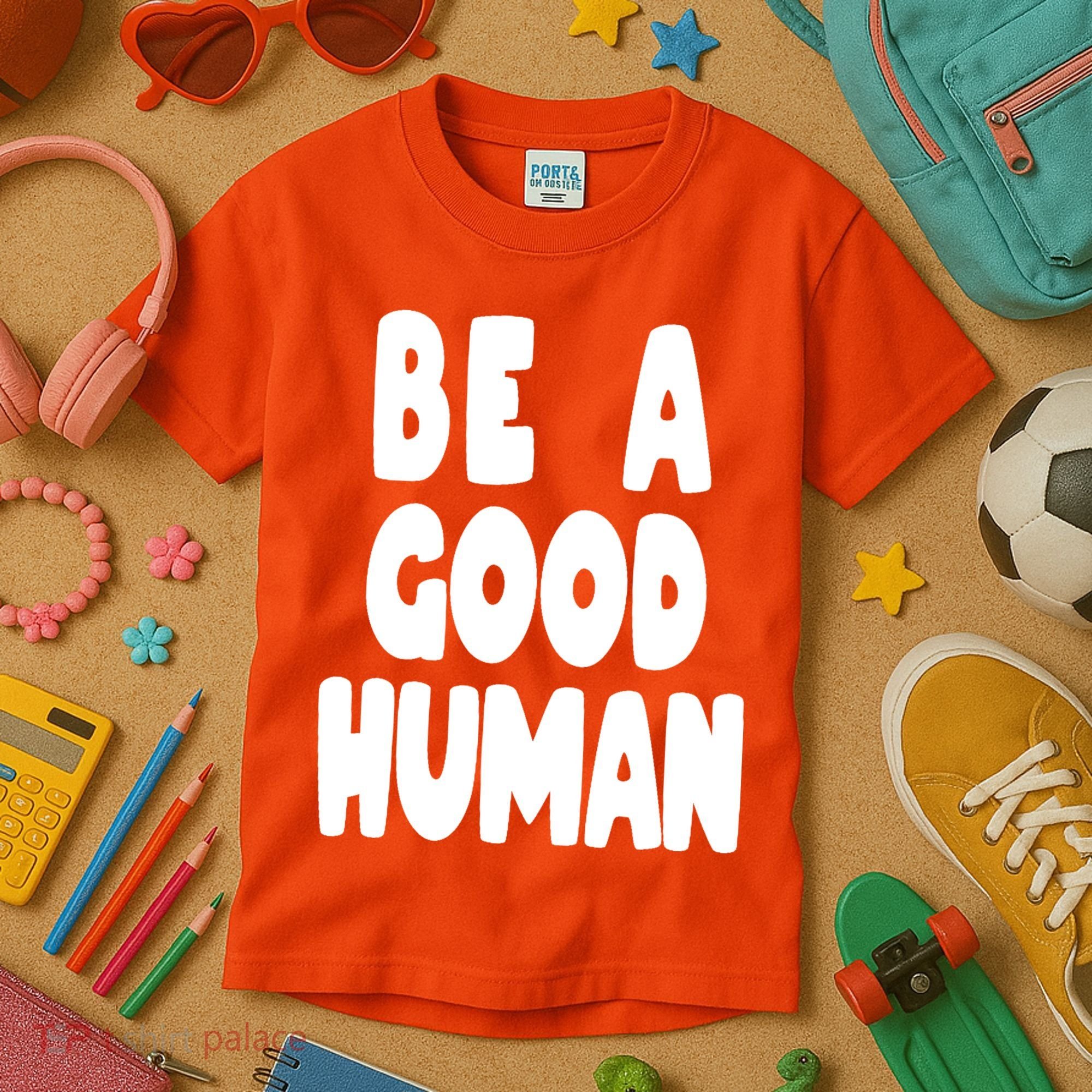 Be A Good Human Faith Kids T-Shirt