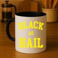 Black As Hail Yellow College Logo Coffee Mug thumb 4