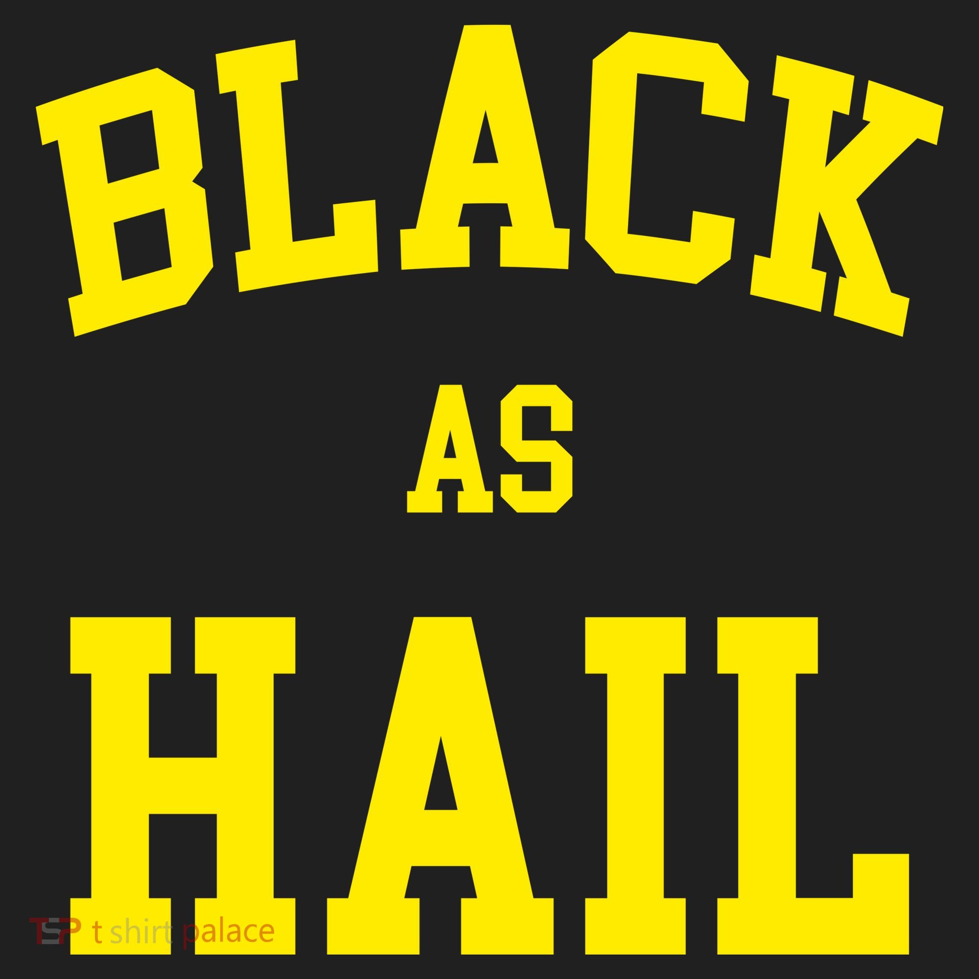 Black As Hail Yellow College Logo Tumbler