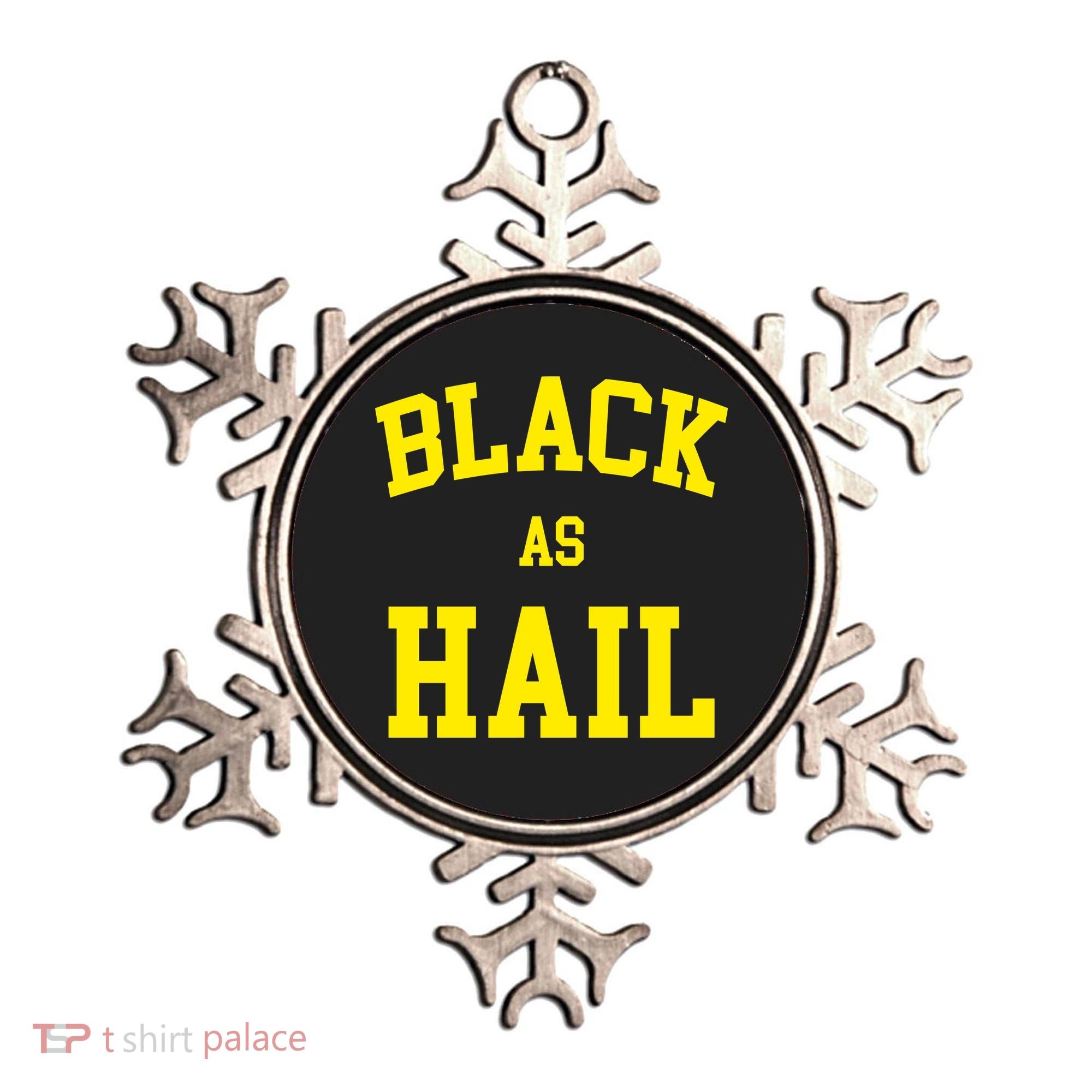 Black As Hail Yellow College Logo Ornament