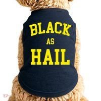 Black As Hail Yellow College Logo Doggie Tank thumb 0