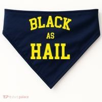 Black As Hail Yellow College Logo USA-Made Doggie Bandana thumb 0