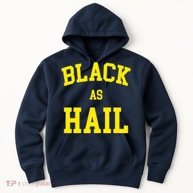Black As Hail Yellow College Logo Hoodie