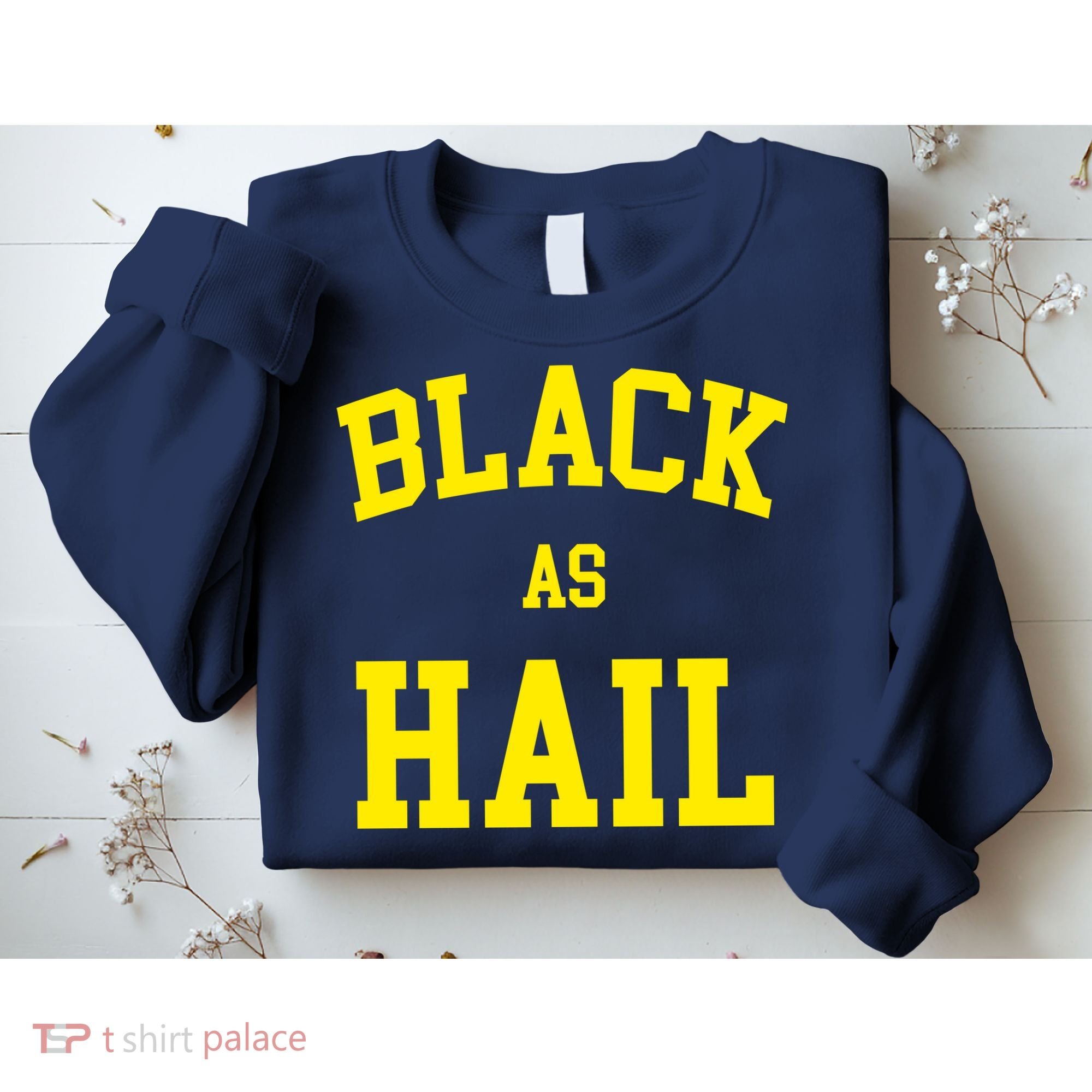 Black As Hail Yellow College Logo Sweatshirt