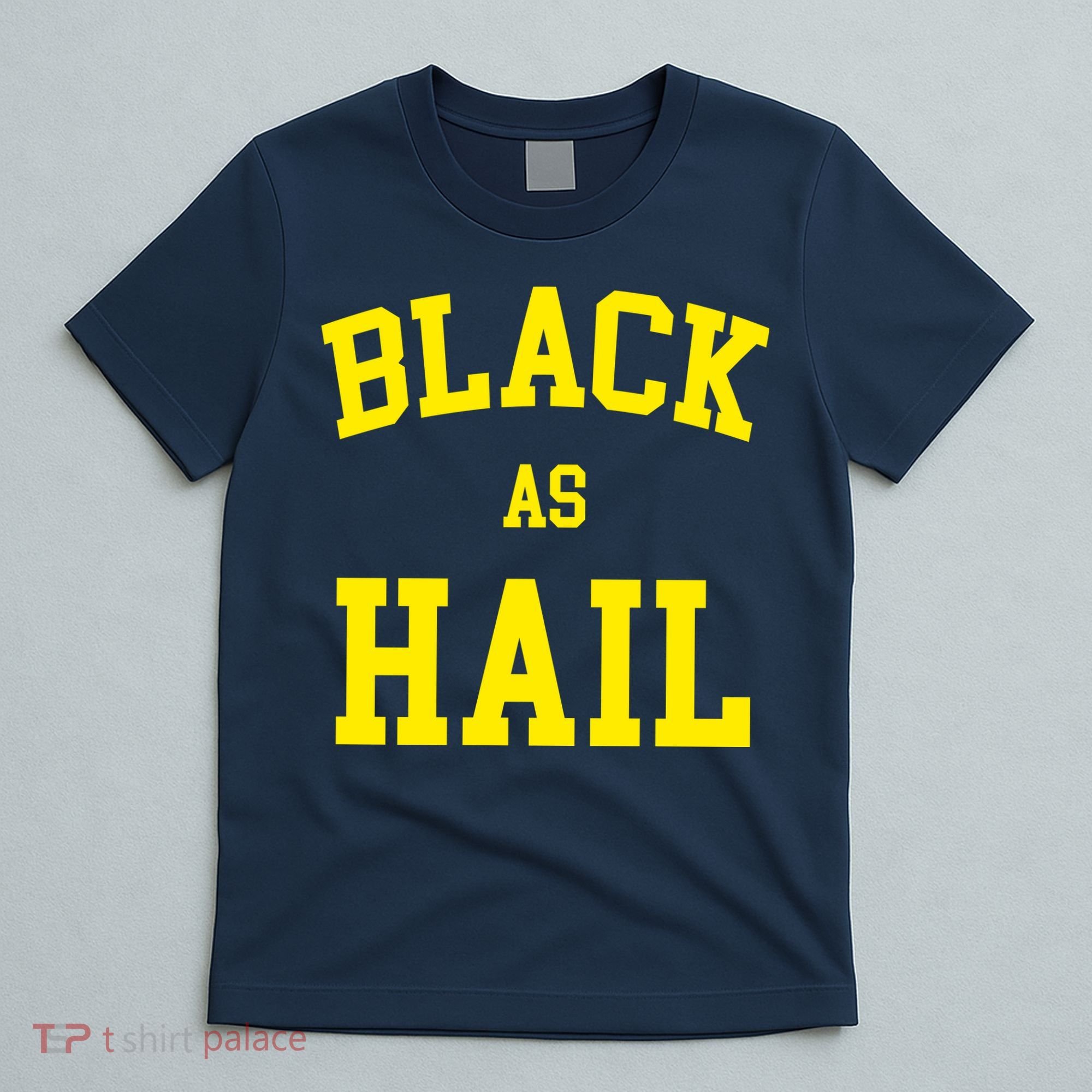 Black As Hail Yellow College Logo T-Shirt