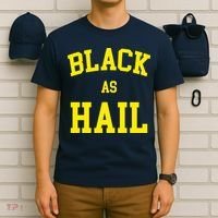 Black As Hail Yellow College Logo T-Shirt thumb 6