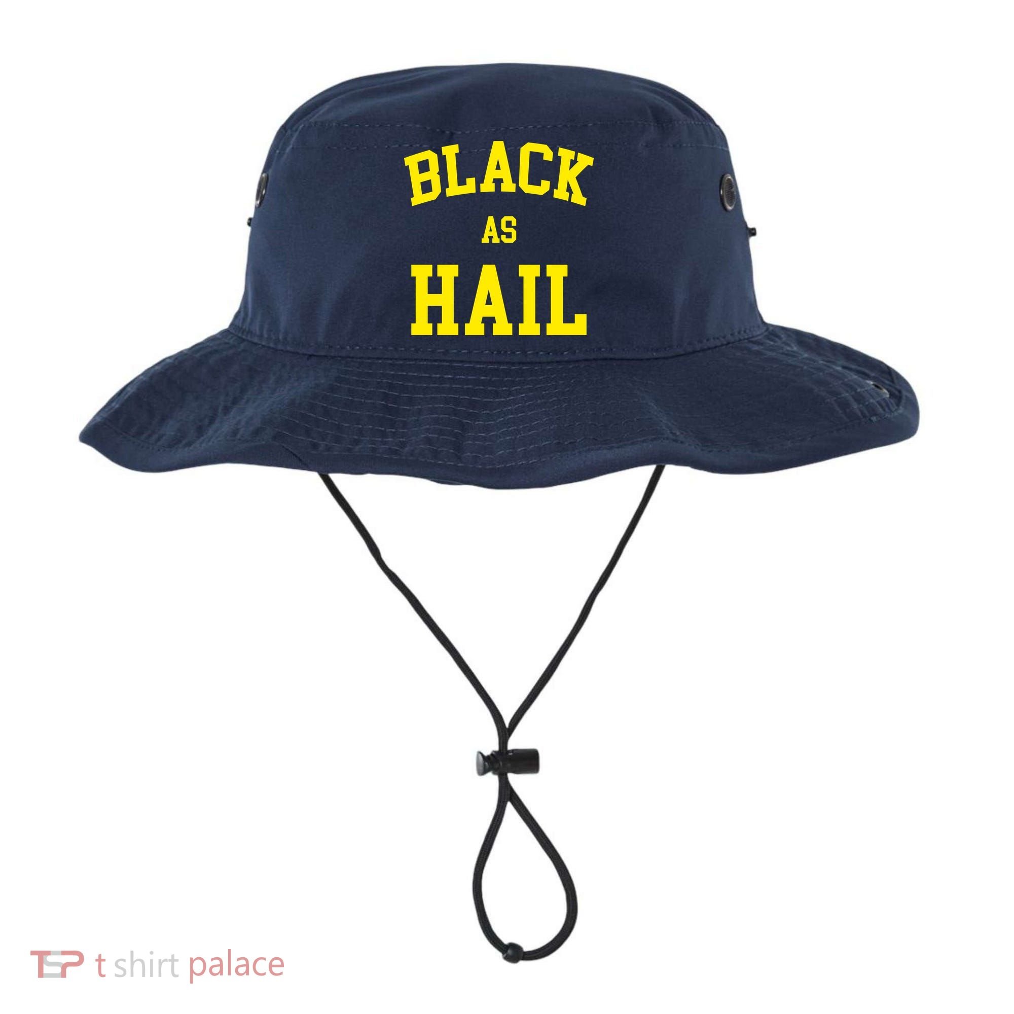 Black As Hail Yellow College Logo Bucket Hat