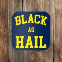 Black As Hail Yellow College Logo Coaster thumb 0