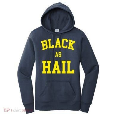 Black As Hail Yellow College Logo Women's Hoodie